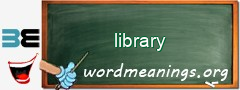 WordMeaning blackboard for library